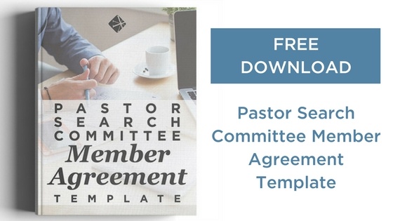 Pastor Search Committee Member Agreement Template CTA